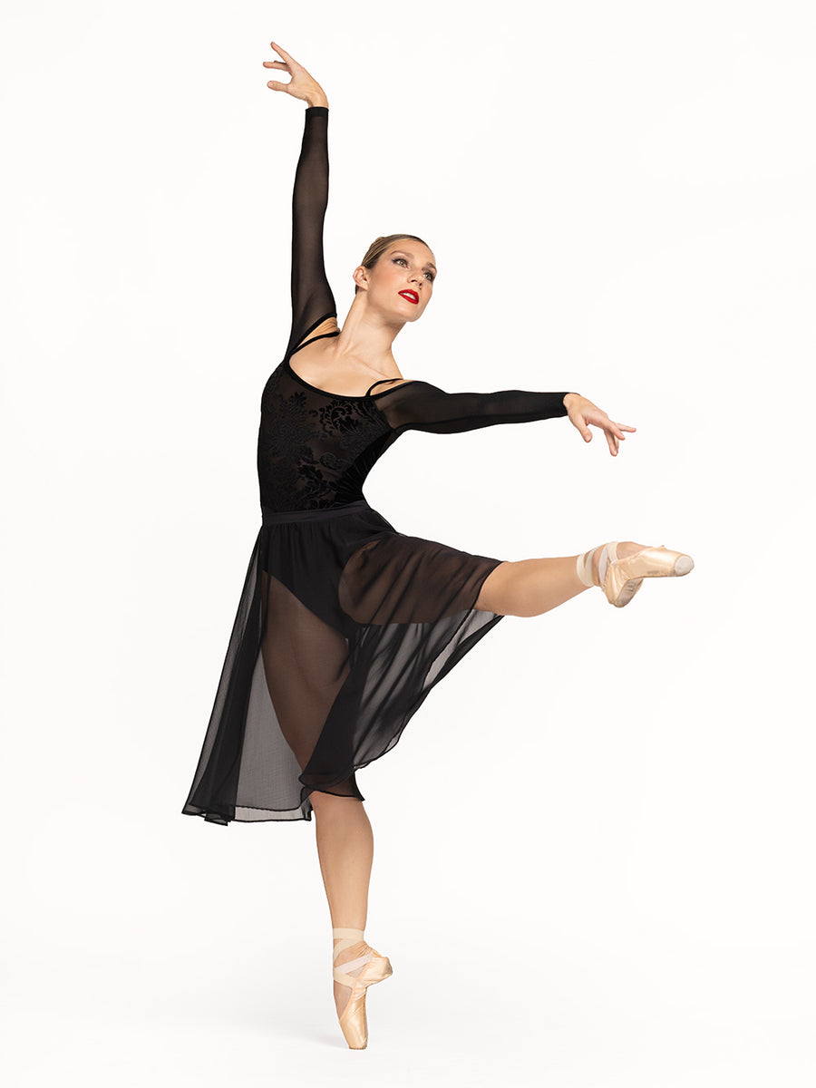 Elevé Dancewear | Chiffon Rehearsal Skirt Black RTW Elevé Dancewear | Chiffon Rehearsal Skirt Black RTW