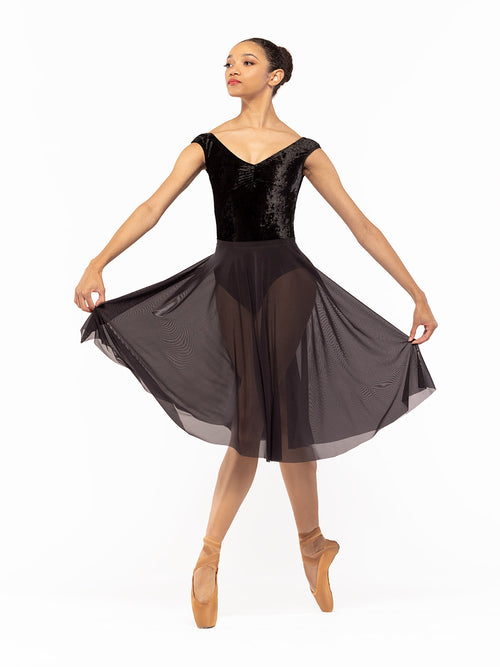 Circle Skirt Black Mesh Kids RTW