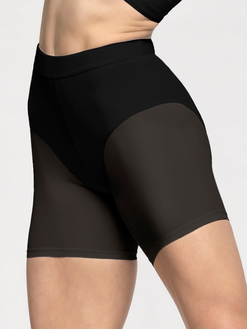 Back Seam Shorts Black Mesh Kids RTW