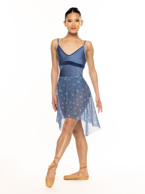 Long High-Low Skirt Baby's Breath Blue Mesh RTW