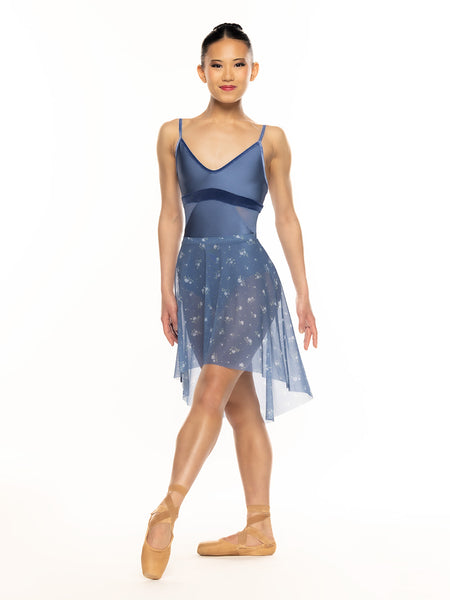 Long High-Low Skirt Baby's Breath Blue Mesh RTW