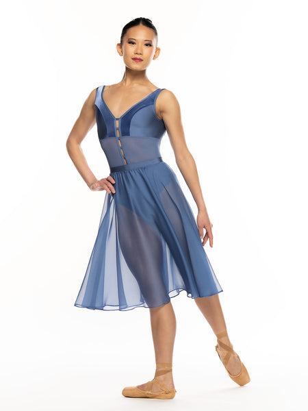 Chiffon Rehearsal Skirt Blue Steel Kids RTW