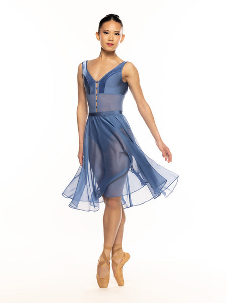 Chiffon Rehearsal Skirt Blue Steel RTW