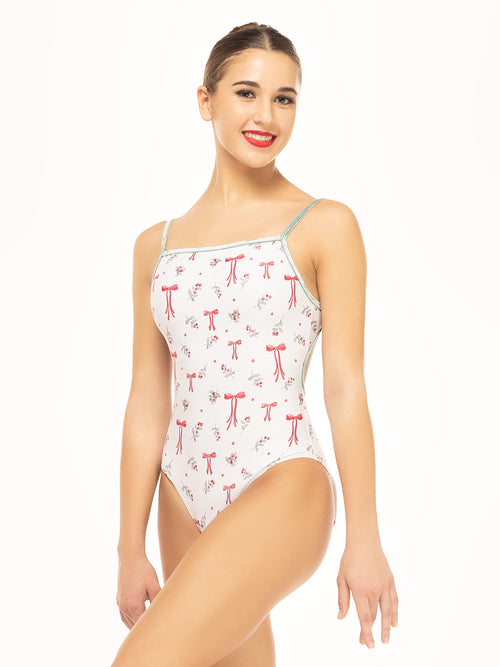 Candy Leotard Christmas Bows Kids RTW