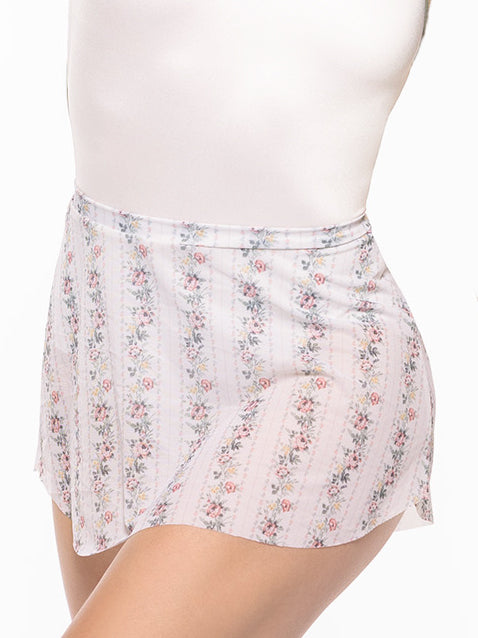 View detail of the skirt around the hip area for the Tulip Skirt Delightful Mesh RTW.