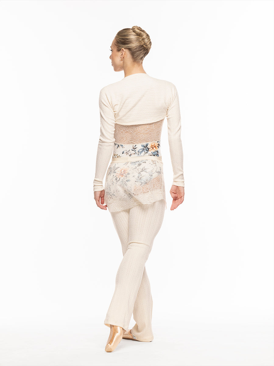 Elevé Dancewear | Thigh High Leg Warmers Knit Cream RTW