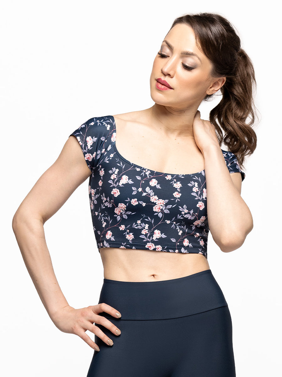 mia☆ Bebe ribbon tops Flourish-Storm-Mia-Crop-Dark-