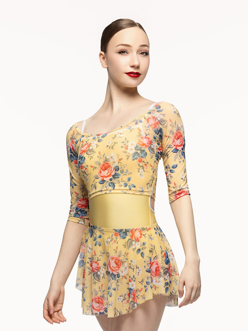Raglan Crop Top Golden Hour Mesh RTW