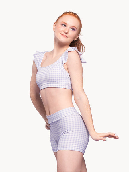 Ellen Crop Top Lavender Gingham RTW