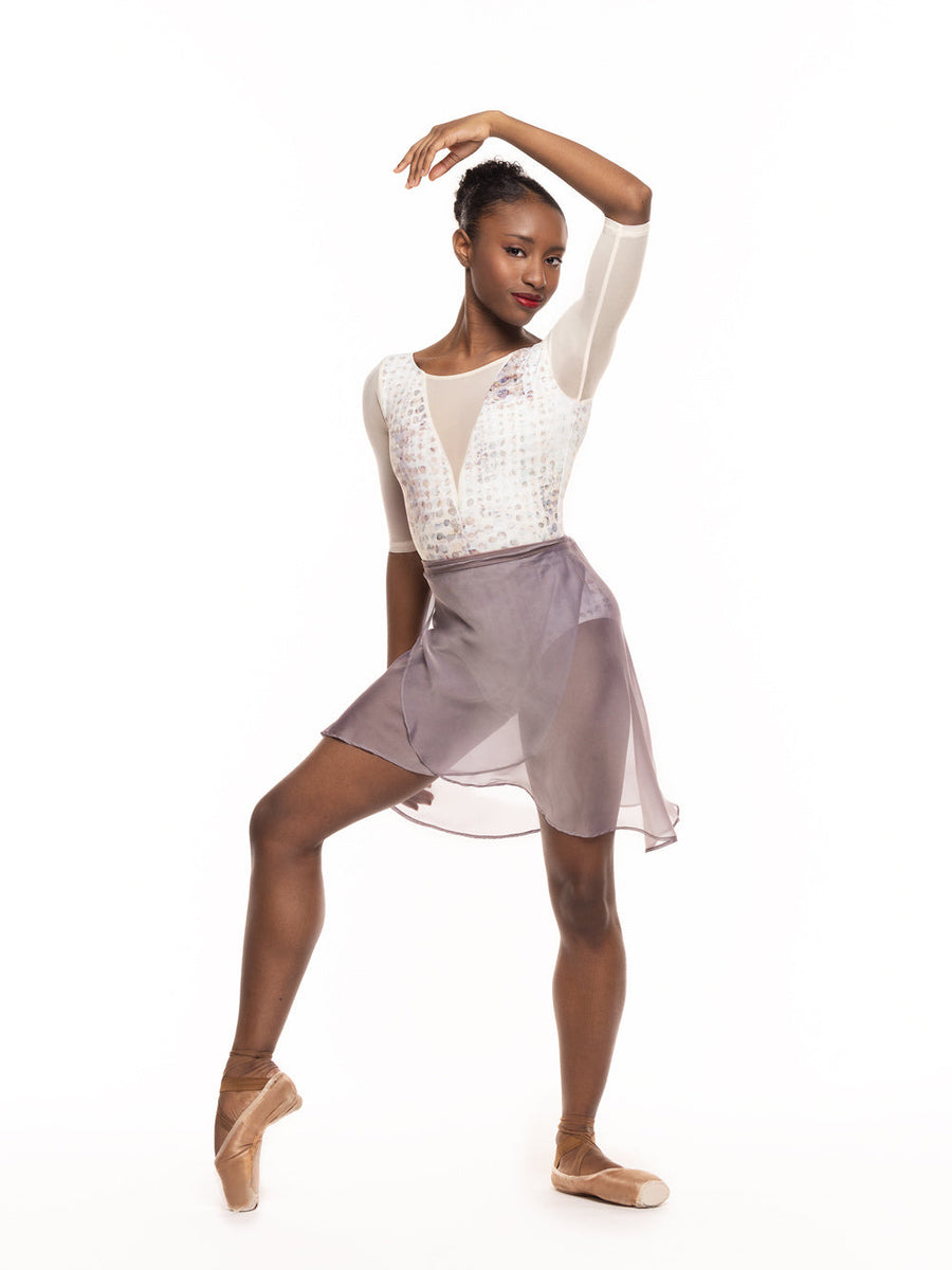 Vienna Mid High-Low Skirt Truffle Chiffon RTW | Elevé Dancewear