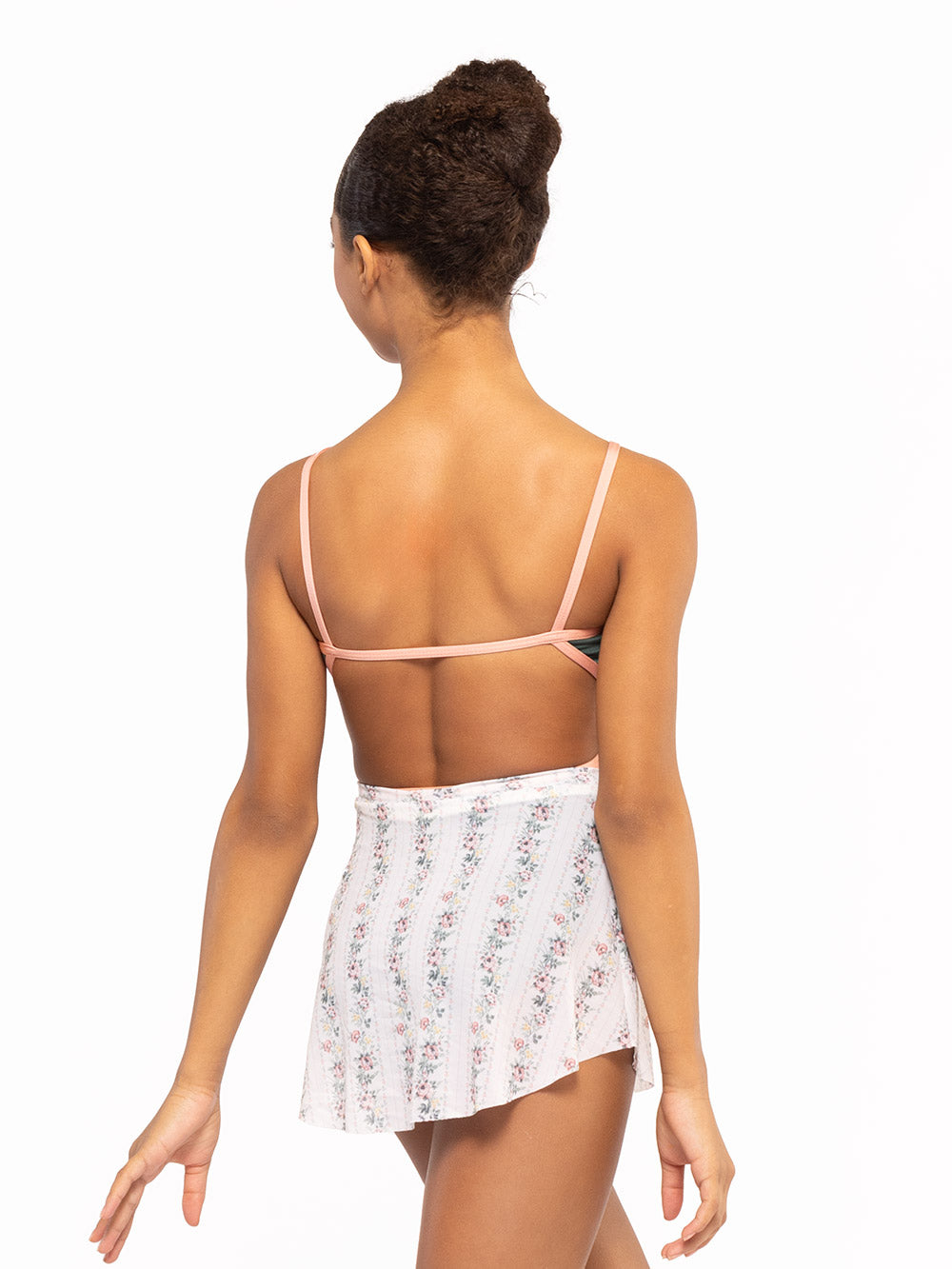 Dancer is facing back, wearing a Candy Leotard Plate Cacti RTW.