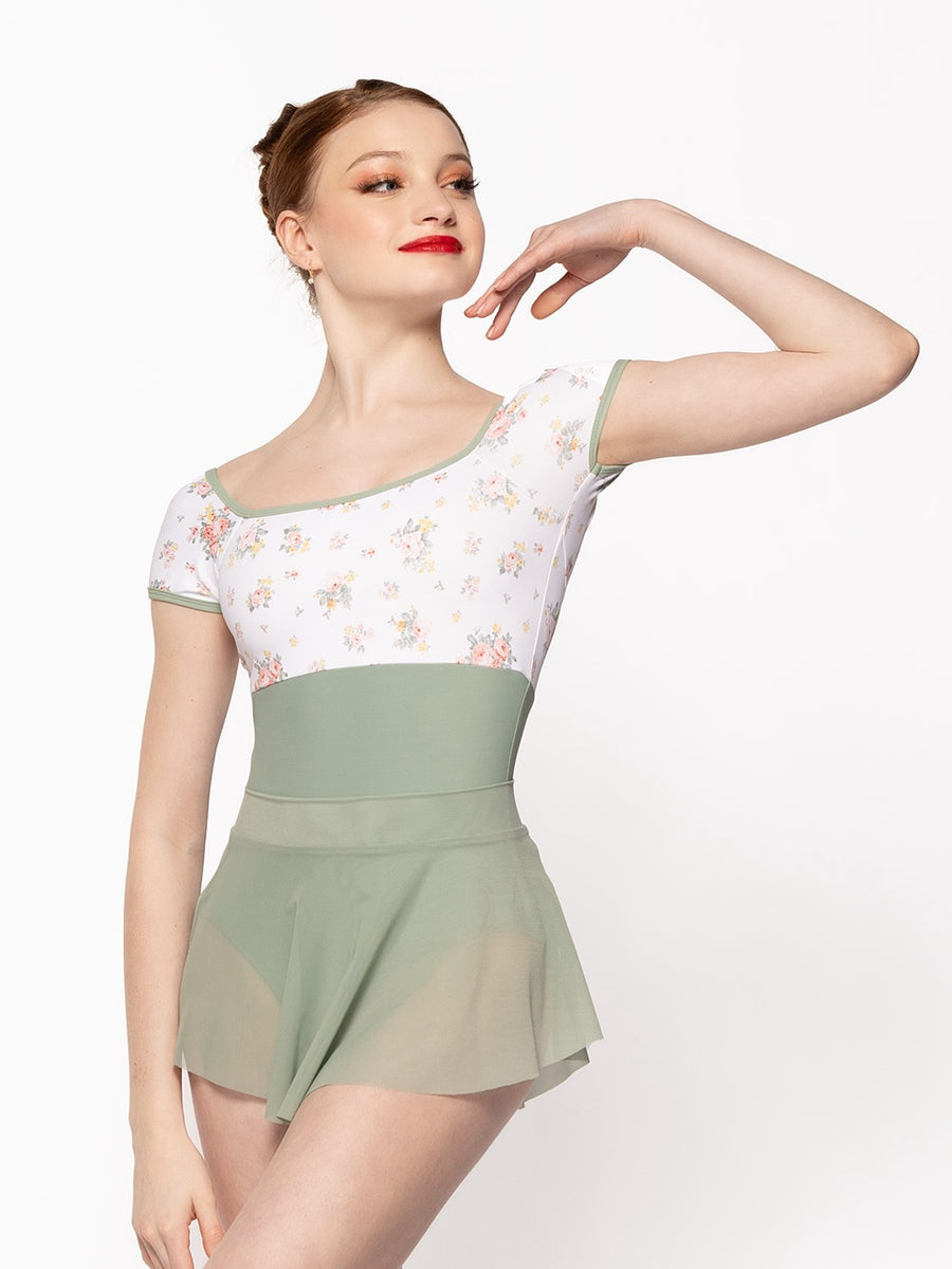 Elevé Dancewear Womens Green Leotard with Square Neck