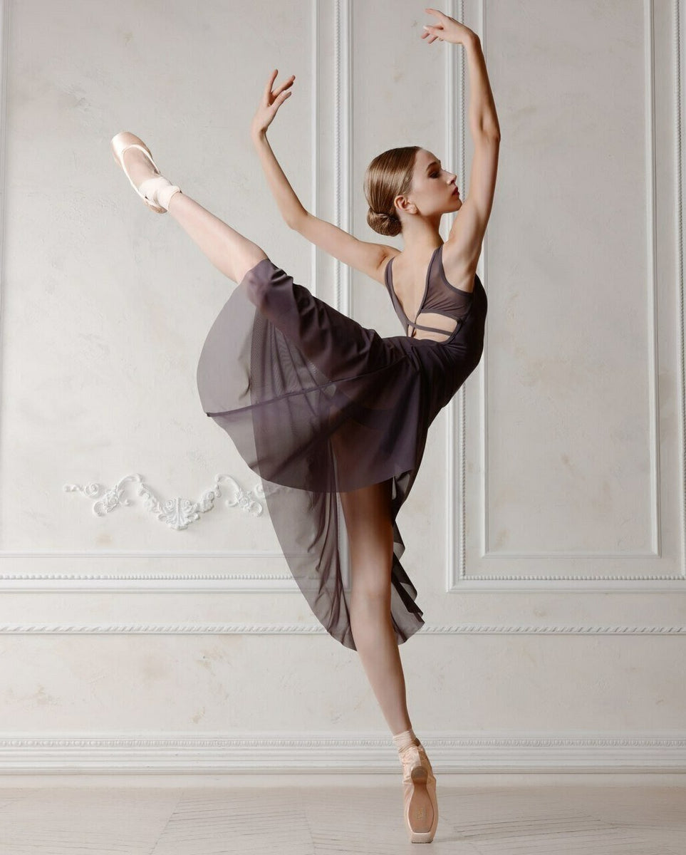 Draped Short Mesh High Low Ballet Skirt - Elevé Dancewear