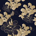 Dark Navy Blooms