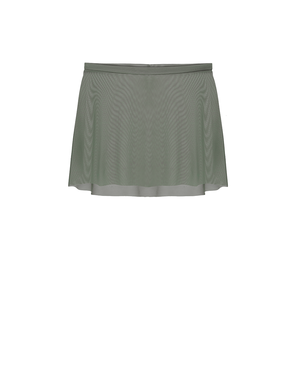 Adult green mesh dance skirt.