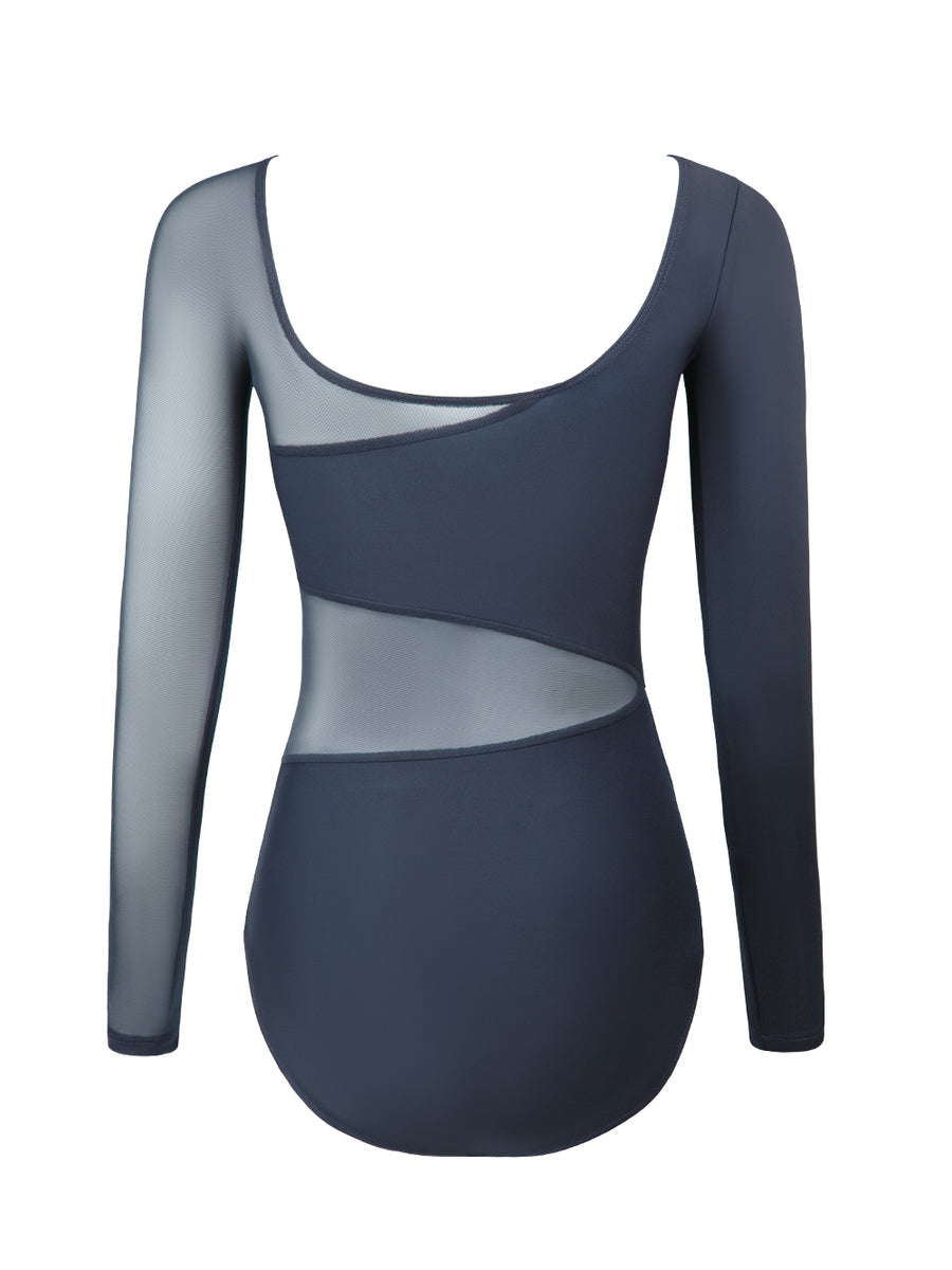 Amélie Lace High Neck Leotard (Noir)