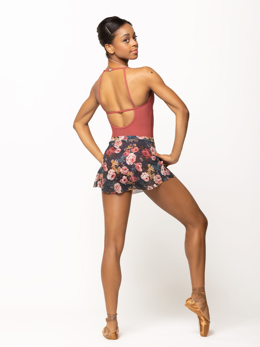 Elevé Dancewear Women's Short Tulip Skirt with Black Mesh & Pink