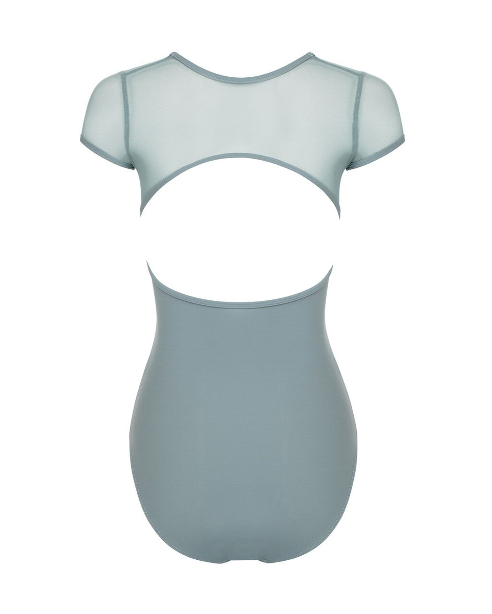 Custom Cherry Blossom Ombre LS Tneck Open Back Leotard main image 0