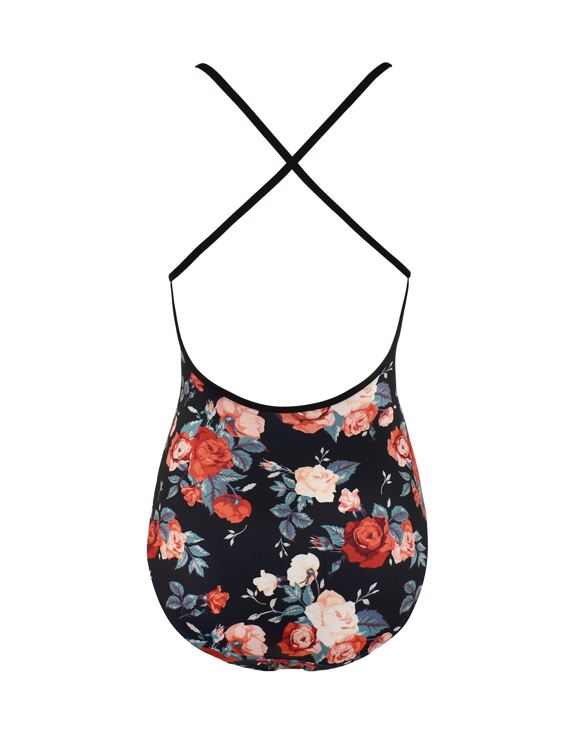 back of floral pattern leotard