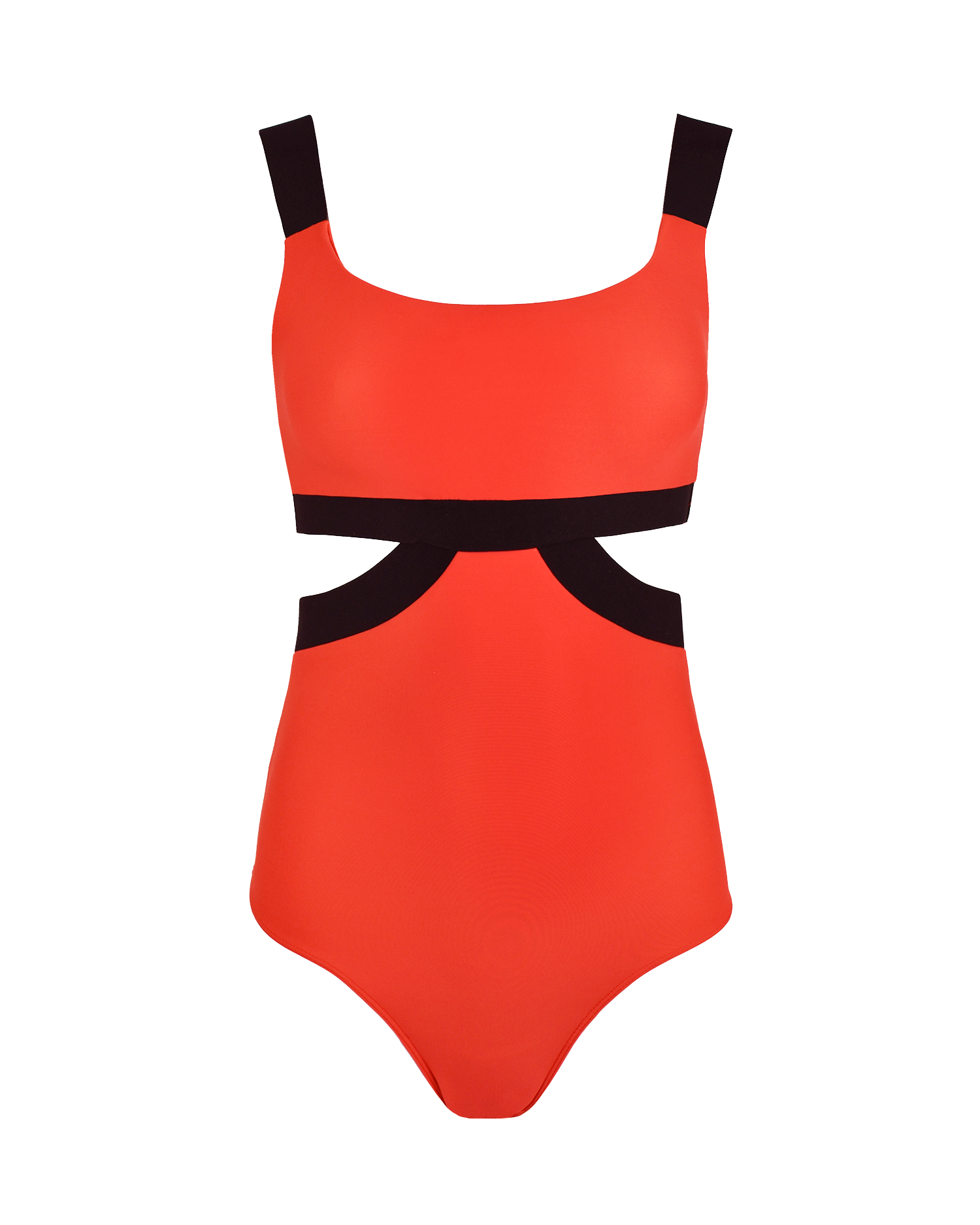 Front of candy apple leotard with black trim