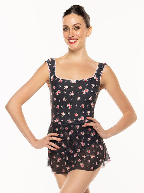 Tulip Skirt Miniflora Black Mesh RTW