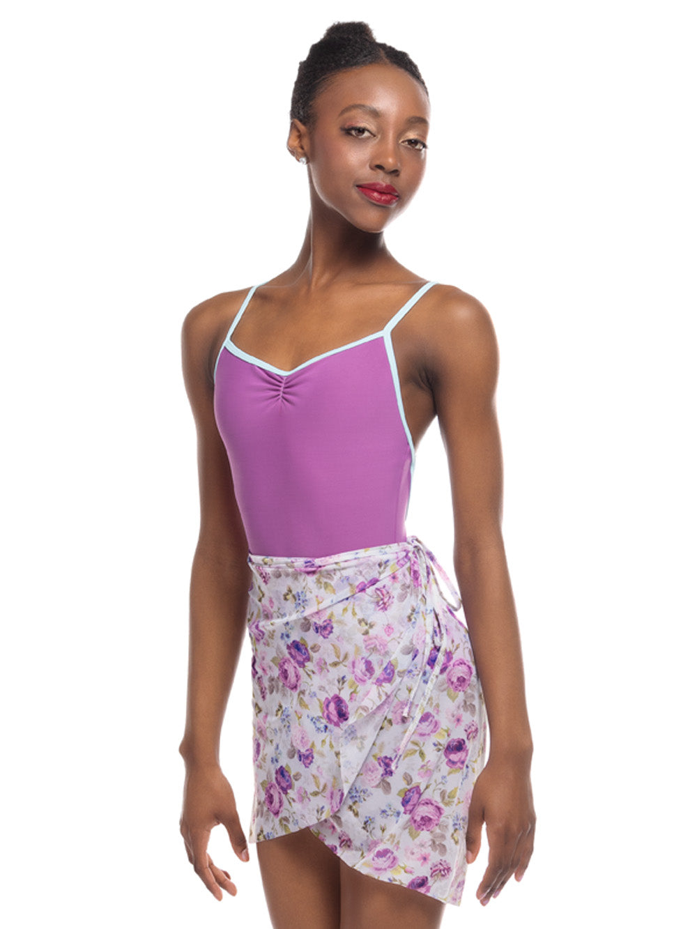 Elevé Dancewear | Vienna Mid High-Low Wrap Skirt Heirloom Mesh