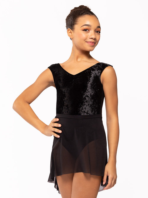 Mid High-Low Skirt Kids Black Mesh RTW