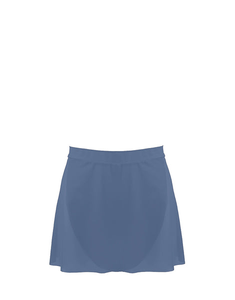 [School Name & Level] Wrap Mesh Skirt - Blue Steel Mesh
