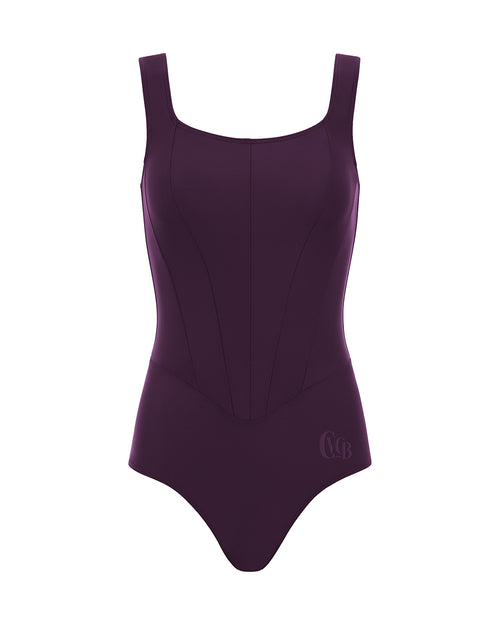 CVCB Company Ensemble Diana Leotard Eggplant