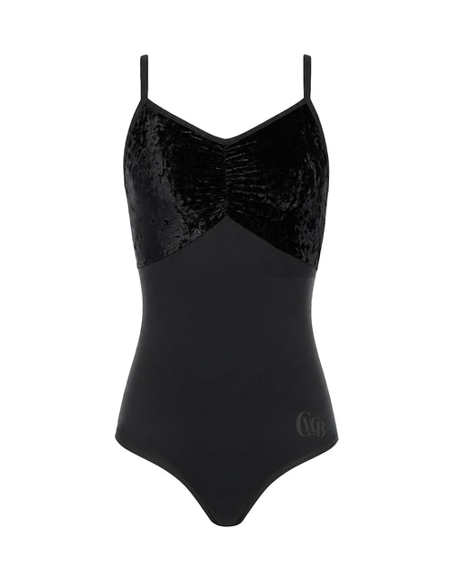 CVCB School Mackenzie Leotard Black Crushed Velvet