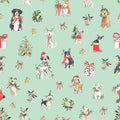  Christmas Dogs Spearmint Mesh
