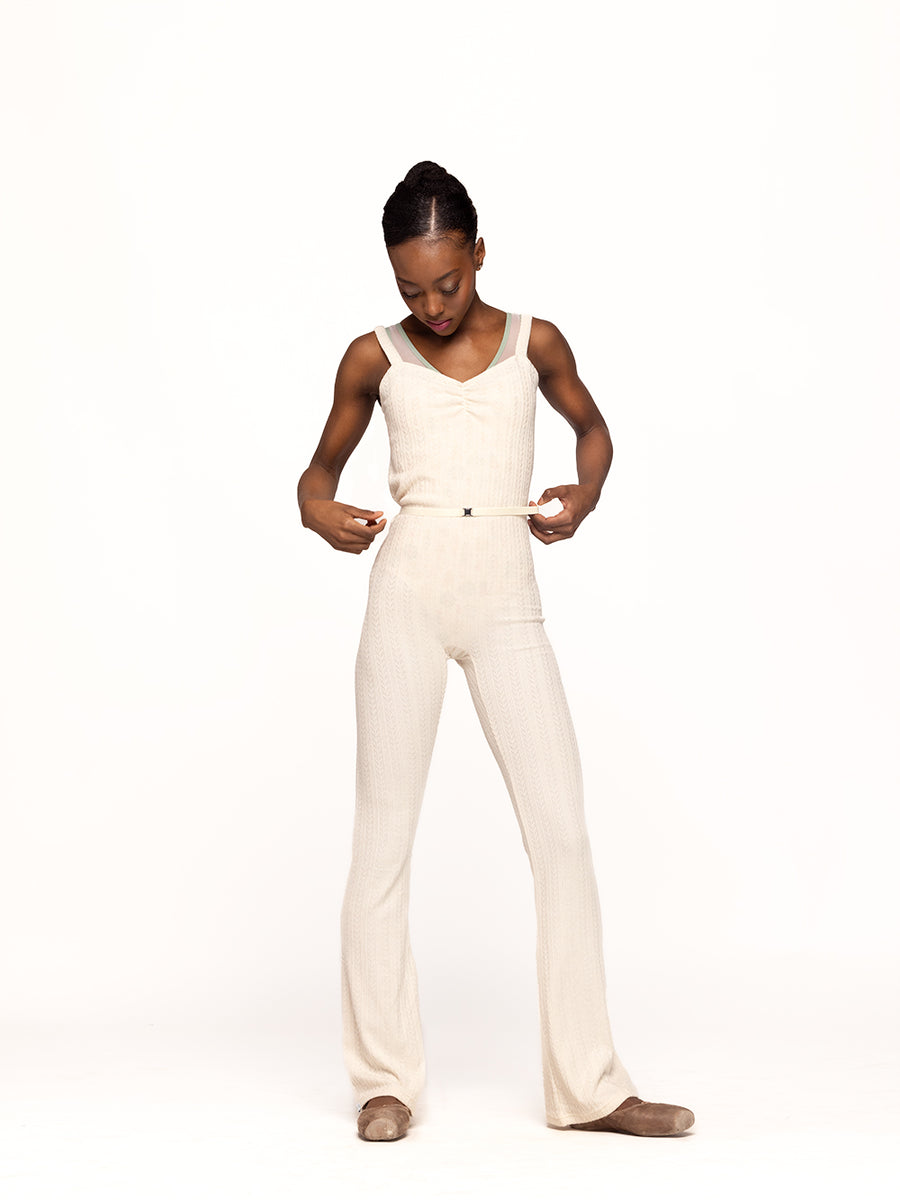 Deven Unitard Knit Cream Kids RTW | Elevé Dancewear