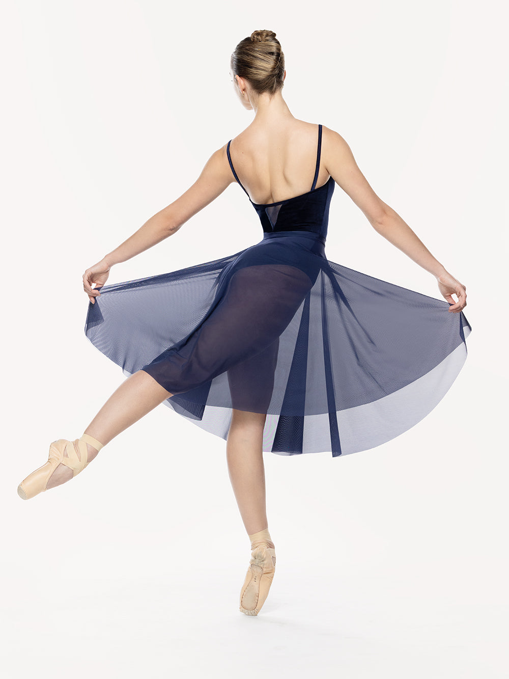 Eleve Dancewear Chloe Leotard in Eclipse color, back view. 