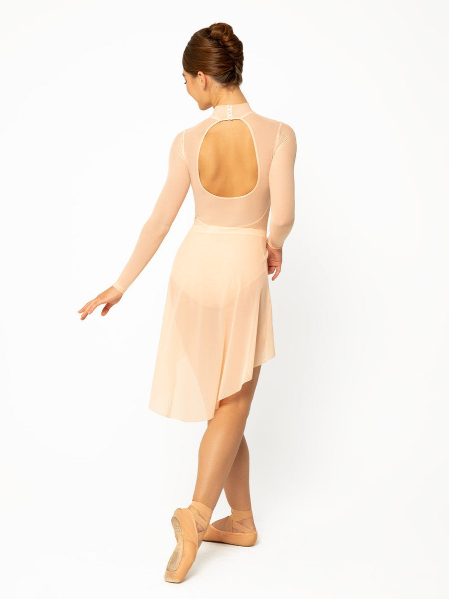 Dramatic High-Low Skirt Petal Pink Mesh RTW – Elevé Dancewear