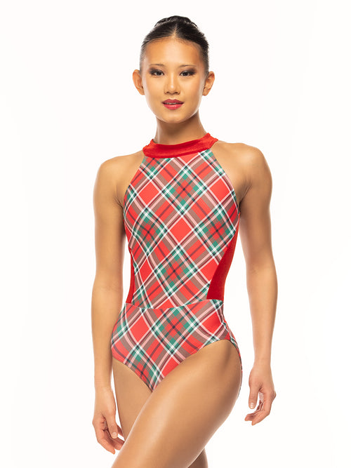 Elysa Leotard Holiday Plaid Evergreen RTW