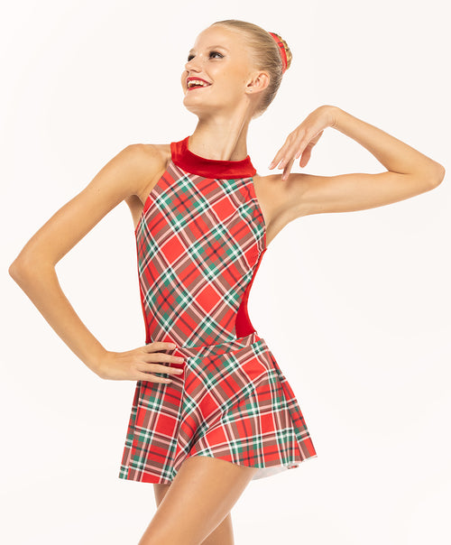 Flare Skirt Holiday Plaid Evergreen Kids RTW