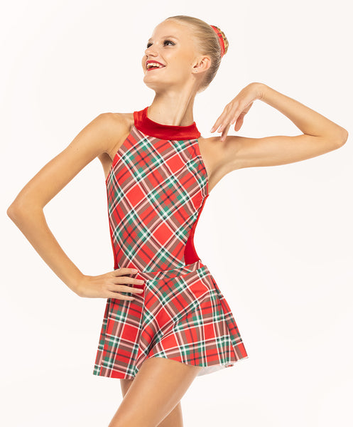 Flare Skirt Holiday Plaid Evergreen Kids RTW