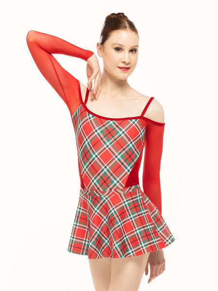 Flare Skirt Holiday Plaid Evergreen RTW