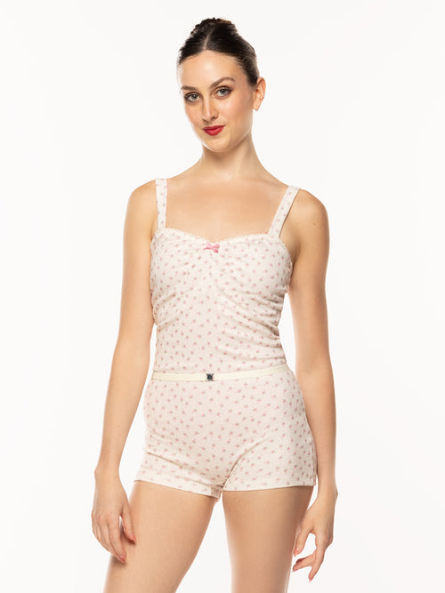 Deven Biketard Knit Cream Pointelle Kids RTW