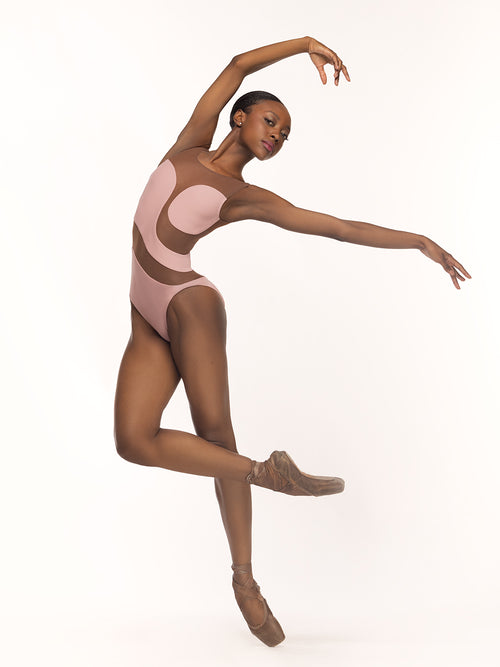 Lunata Leotard Rose Mocha Mesh Kids RTW