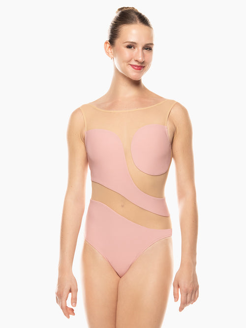 Lunata Leotard Rose Tan Mesh RTW