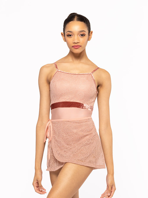 Vienna Short Wrap Skirt Rosewater Lace Kids RTW