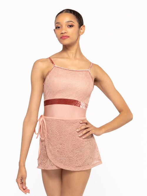 Vienna Short Wrap Skirt Rosewater Lace RTW