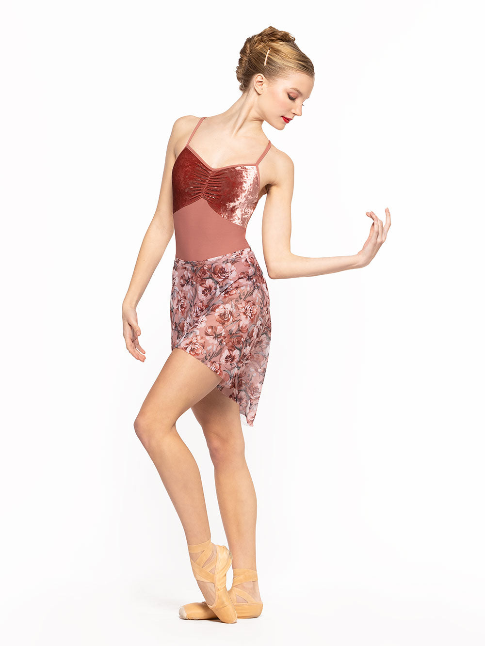 Sophia Leotard Sandstone Crushed Velvet Kids RTW | Elevé