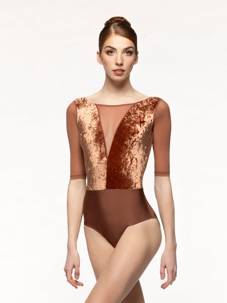 Tempe Leotard Spice Crushed Velvet Kids RTW