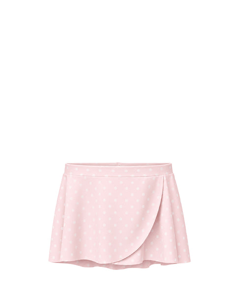 T&Y Ballet Studio Toronto Little Dancers Wrap Skirt Light Pink & White Polka Dot