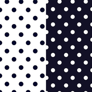  White and Eclipse Polka Dots