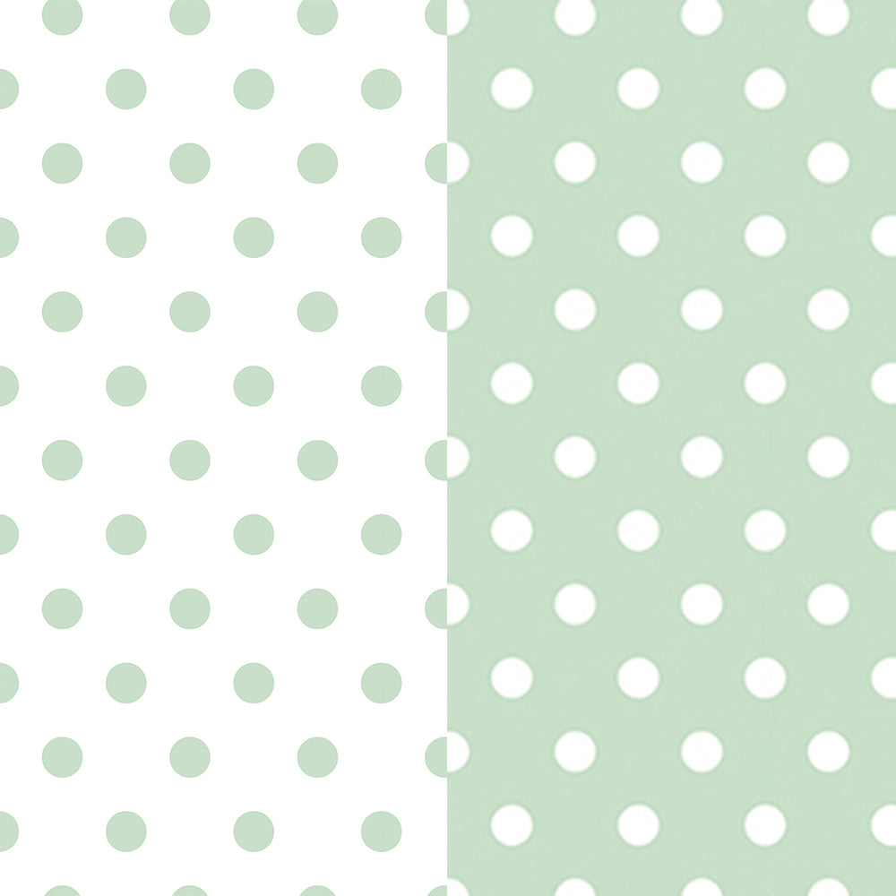  Spearmint and White Polka Dot