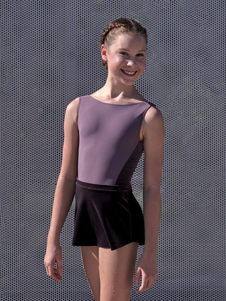 Allison Kids Mauve Velvet Leotard RTW