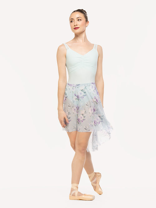 Amora Long High-Low Skirt Moonlit Garden Baby Blue Mesh RTW